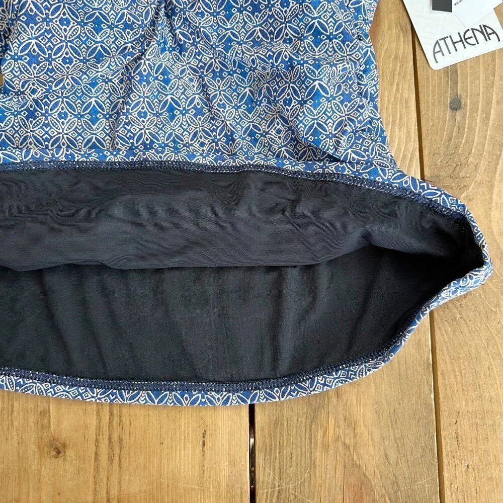 NWT Athena Swim Cami Top‎ Bathing Suit Blue Mandala NEW 32D